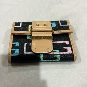 Guess Mini wallet great condition small flaws snap closure multi color